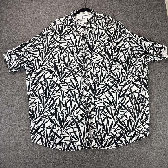 Report Collection‎ Shirt Mens 4XL Abstract Leaf Print Sustainable Modal - Picture 1 of 7